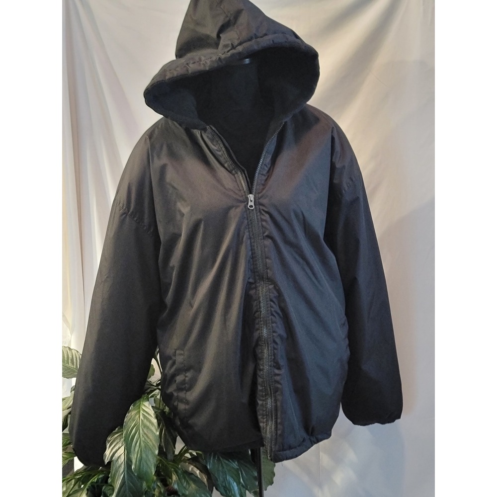 Cold Storage Weather Tested Tuff Mens‎ XXL Black Hooded Fleece Lined Jacket Zip